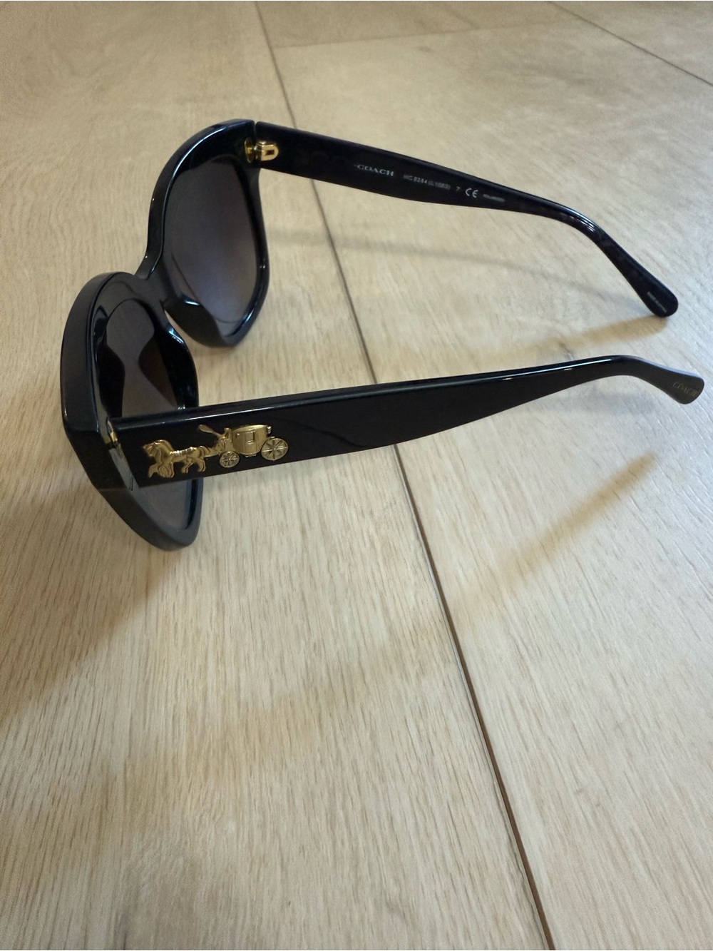 Coach Black Oversized Cat-Eye Women's Sunglasses - Picture 3 of 5